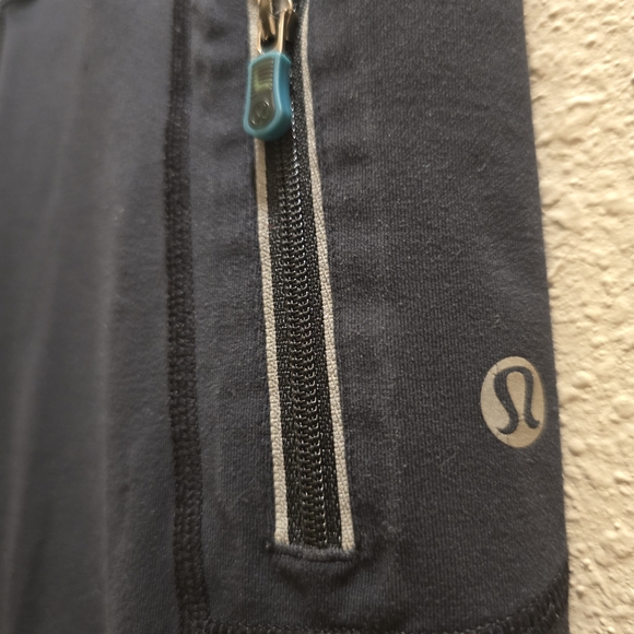 lululemon athletica Pants - lululemon athletica Black and Teal Leggings
